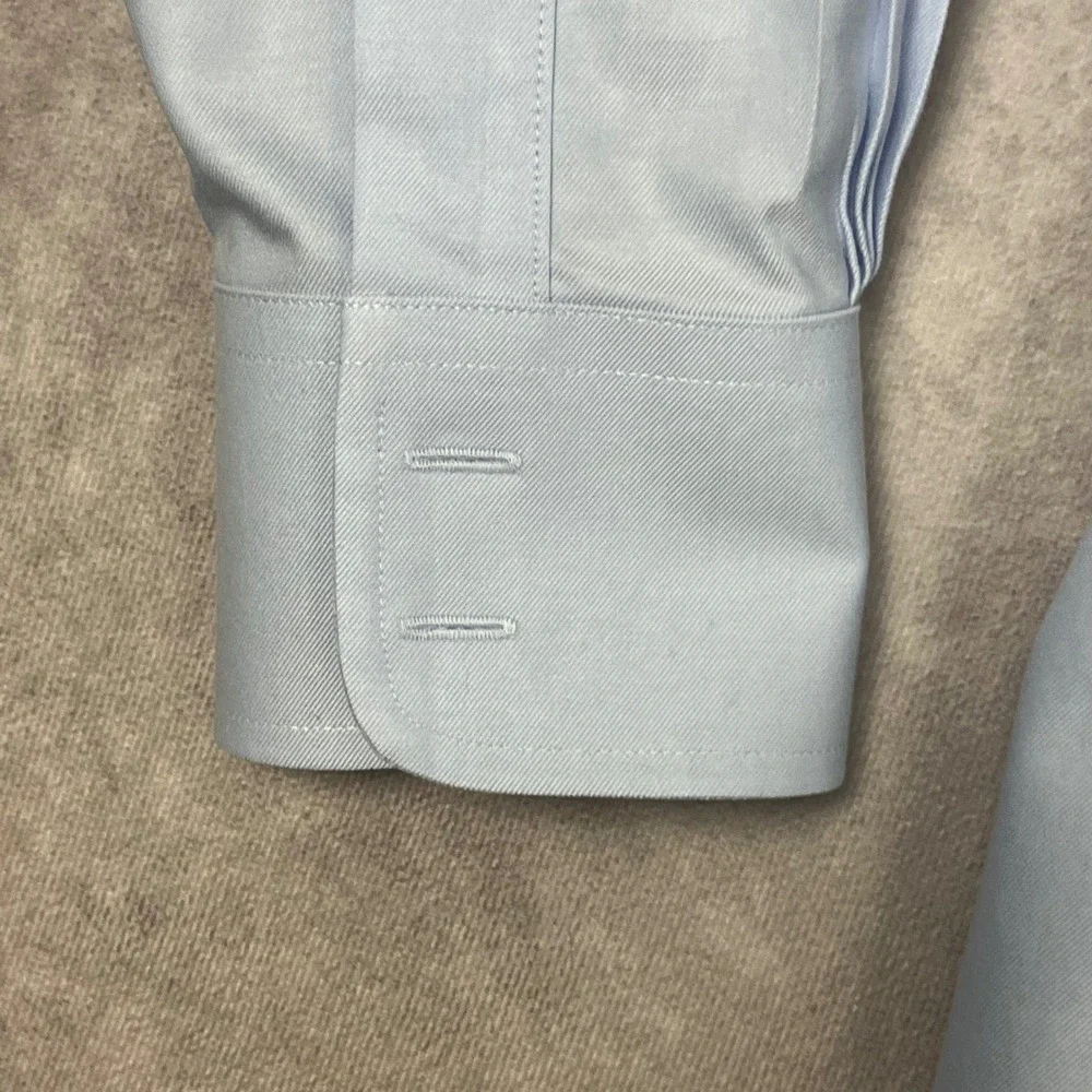 Brooks Brothers Regent Fit Non-Iron Stretch Supima Cotton Shirt Blue 15.5-34 - Picture 4 of 12